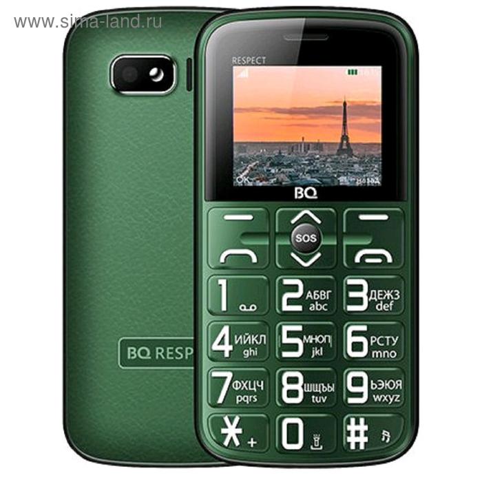 Сотовый телефон BQ M-1851 Respect 1,77, 32Мб, microSD, 2sim зелёный сотовый телефон bq m 2005 disco 2 0 2sim 32мб microsd bt3 0 1600мач фонарик красный