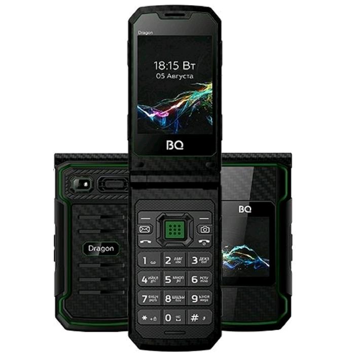 фото Сотовый телефон bq m-2822 dragon 2,8", 32мб, microsd, 2sim, 2000мач, чёрно-зелёный
