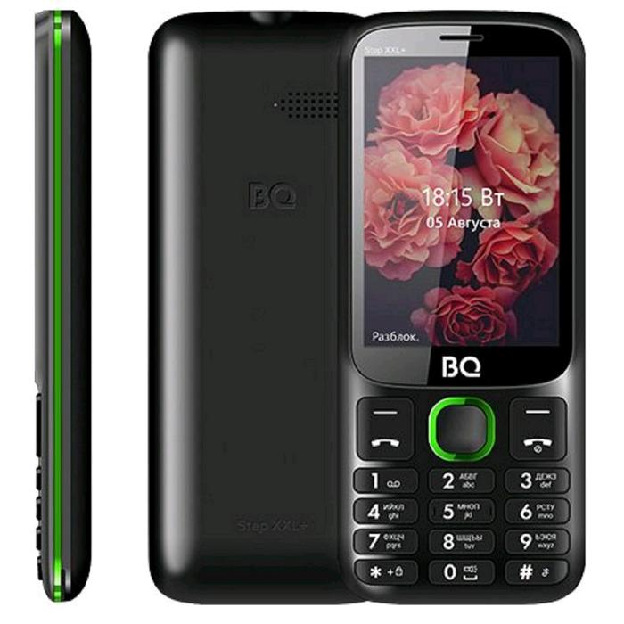 фото Сотовый телефон bq m-3590 step xxl+ 3,5", 64мб, microsd, 2sim, bluetooth, чёрно-зелёный