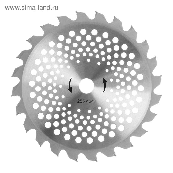 Нож для триммера ТУНДРА, 255 х 25.4 мм, 24 зуба нож для триммера 255 х 25 4 мм 24 зуба