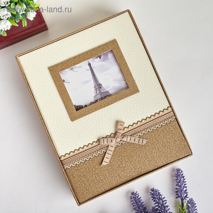  Фотоальбом 200 фото 10х15 см Бант и кружево МИКС 25,5х19,5х4 см