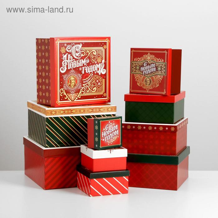 набор подарочных коробок 6 в 1 нежность 10 × 10 × 6 20 × 20 × 11 см Набор подарочных коробок 10 в 1 «С новым годом», 10 × 10 × 6 ‒ 28 × 28 × 15 см