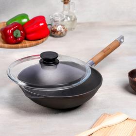 

Сковорода-Wok чугунная, d=24 см, деревянная ручка, стеклянная крышка