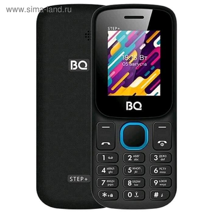 фото Сотовый телефон bq m-1848 step+ 1,77", 32мб, microsd, 2sim, bluetooth, чёрно-голубой