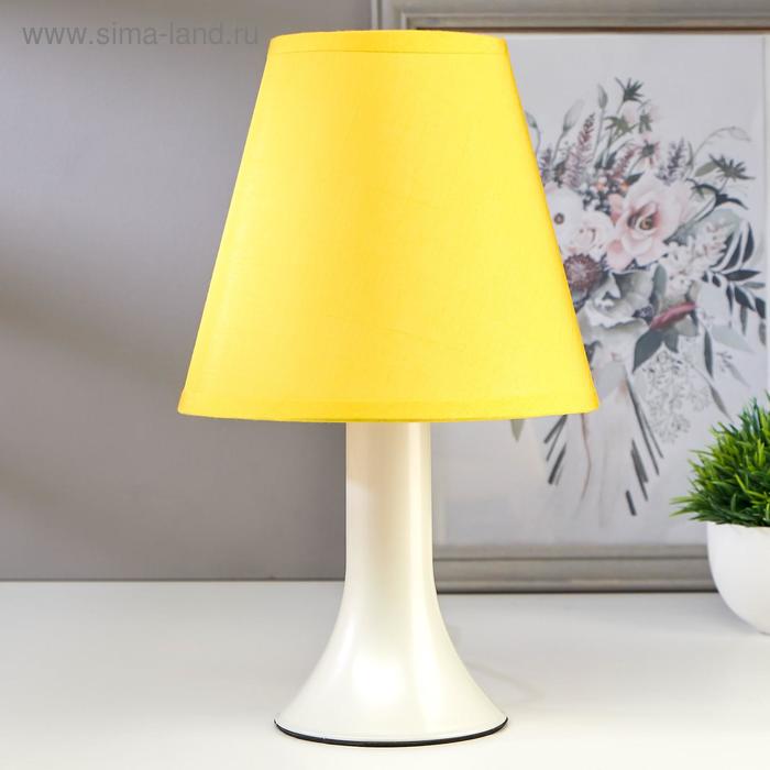 Лампа настольная 92204 1хЕ14 15Вт жемчуг/желтый d=18 см, h=28,5 см RISALUX