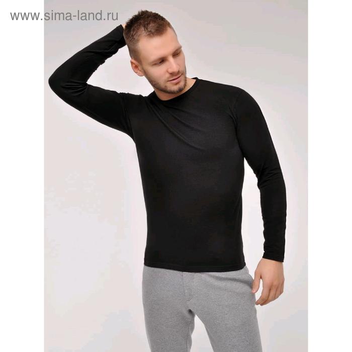 фото Футболка мужская mu006 maglia m/l paricollo uomo singolo nero, размер 52/l rossoporpora