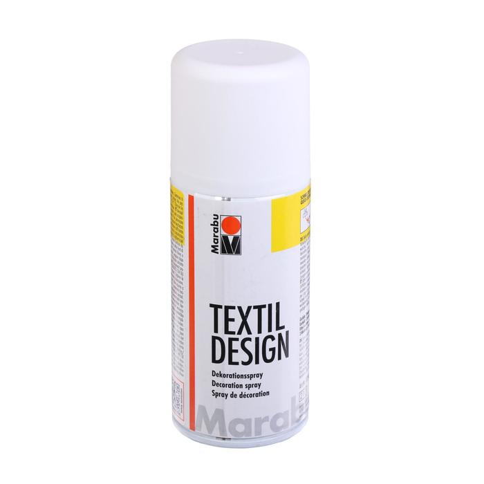 Краска по ткани (аэрозоль) 150 мл, Marabu Textil Design, цвет белый (акриловая)