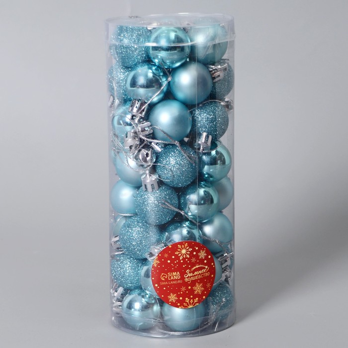 фото Набор шаров пластик d-3 см, 48 шт "классика ассорти" зимнее волшебство