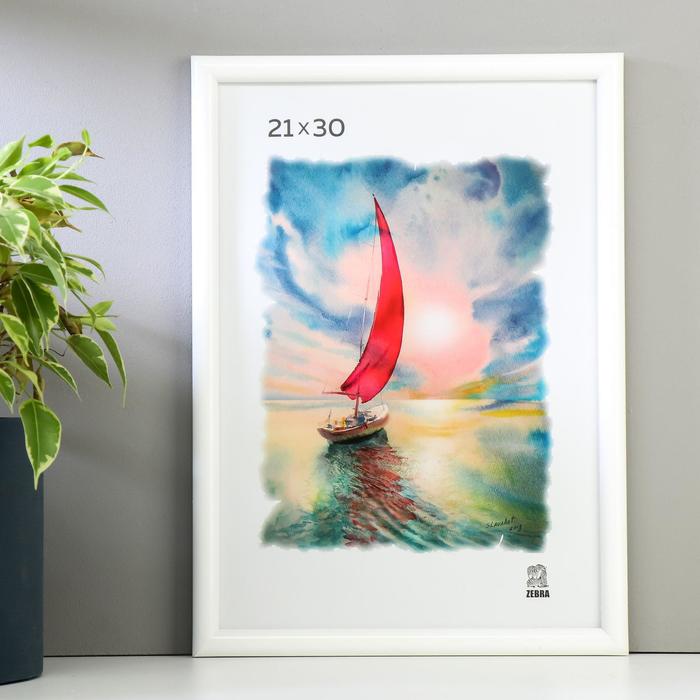 

Фоторамка пластик 21х30 см (500) белый