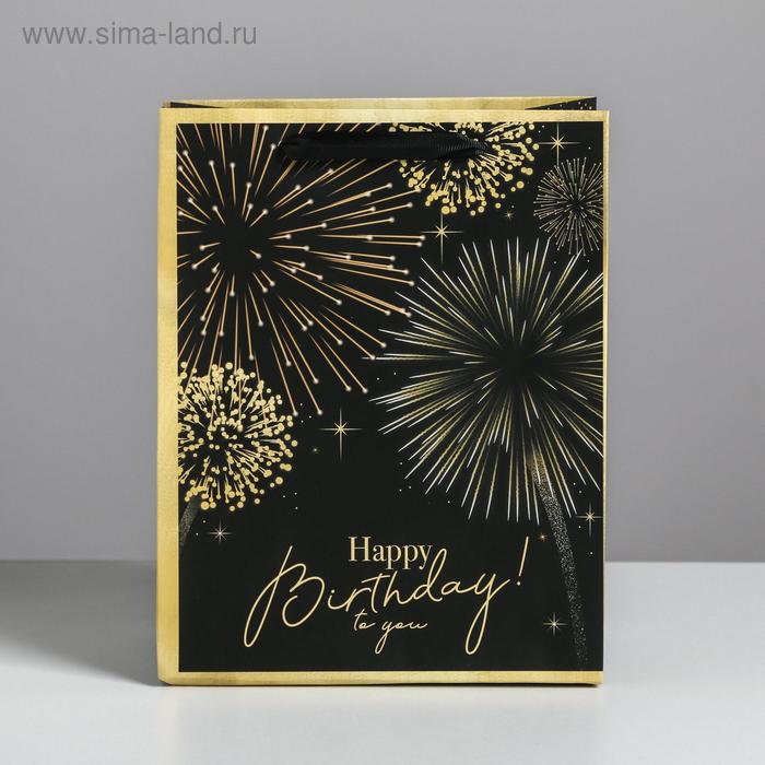 

Пакет ламинированный вертикальный «Happy Birthday to you», MS 18 × 23 × 10 см