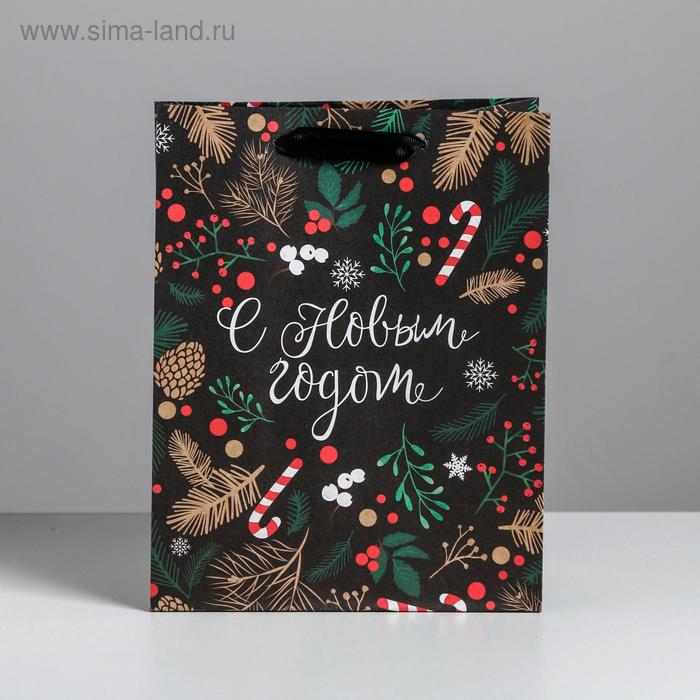 

Пакет крафтовый вертикальный «Еловый лес», MS 18 × 23 × 10 см