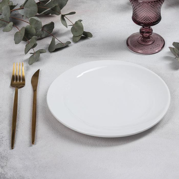 Тарелка фарфоровая десертная TIFFANY, d=22,2 см, цвет белый тарелка фарфоровая десертная d 18 см цвет белый