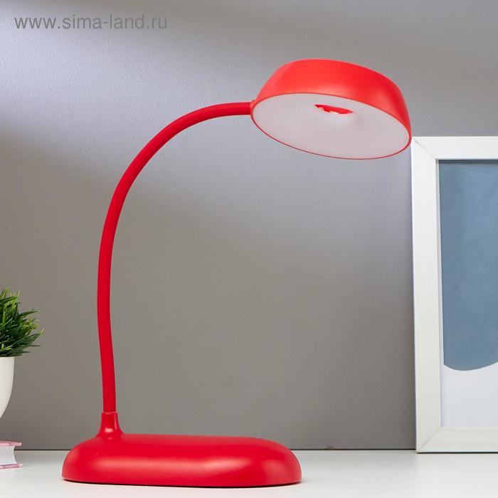 фото Лампа настольная 1674/1rd led 3вт usb акб красный 11,5х9х42 см risalux
