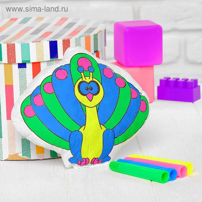 Игрушка-раскраска «Павлин» (без маркеров) в пакете игрушка раскраска бабочка без маркеров в пакете
