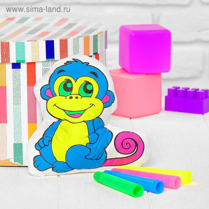 Игрушка-раскраска «Обезьянка»(без маркеров) в пакете игрушка раскраска бабочка без маркеров в пакете