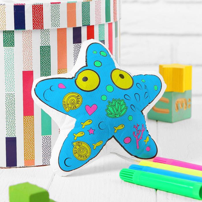 Игрушка-раскраска «Морская звезда» (без маркеров) в пакете игрушка раскраска бабочка без маркеров в пакете