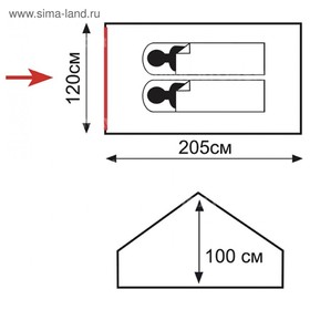 

Палатка Bluebird 2 (V2), 205 х 120 х 100 см, зелёный