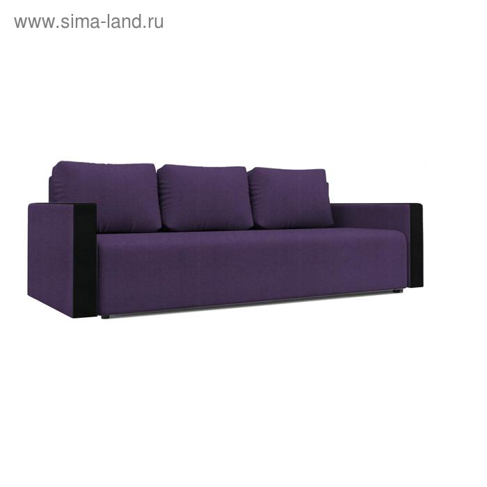 

Диван «Алиса 4», еврокнижка, бельевой ящик, ткань велюр, цвет vital violet / marvel black