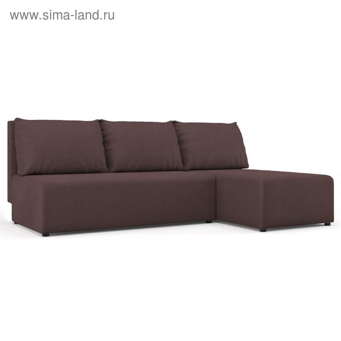 Угловой диван «Алиса», еврокнижка, велюр arben/vital, цвет java