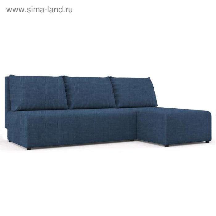 Угловой диван «Алиса», еврокнижка, велюр arben/vital, цвет ocean