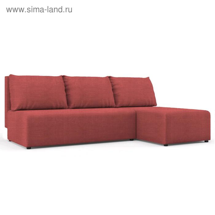 

Угловой диван «Алиса», еврокнижка, бельевой ящик, ткань велюр, цвет vital peach
