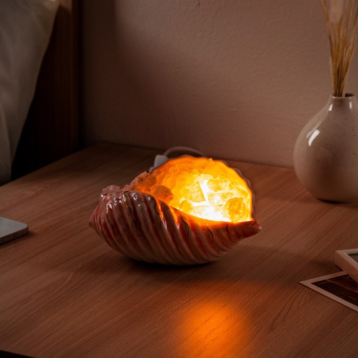 фото Соляная лампа "раковина перламутр", 17 см, 1-2 кг ваше здоровье