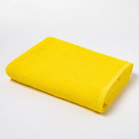 Полотенце махровое «Экономь и Я», 70х130 см, цвет солнечный жёлтый