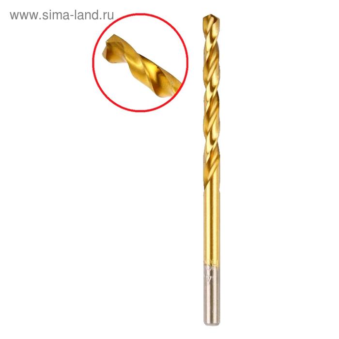 Сверло по металлу Hammer Flex 202-110, DIN338, HSS-G, TIN, d=4.2 мм, 75/43 мм