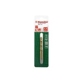 

Сверло по металлу Hammer Flex 202-115, DIN338, HSS-G, TIN, d=6 мм, 93/57 мм