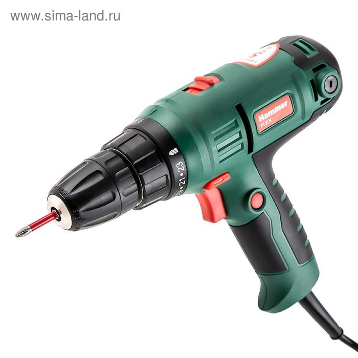 

Дрель-шуруповерт Hammer Flex DRL420А, 300 Вт, БЗП 10 мм, 400/1450 об/мин, реверс, 29 Нм