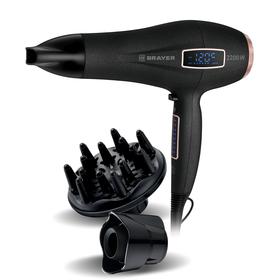 

Фен BRAYER BR3001, 2200 Вт, 6 скоростей, 8 режимов, холодный воздух, сенсор, чёрный