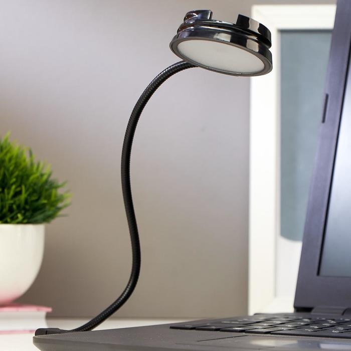 

Светильник 16040/1 LED 0,5Вт USB черный 6х6х2 см RISALUX