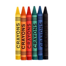 Восковые карандаши, набор 6 цветов, высота 1 шт - 8 см, диаметр 0,8 см Ош