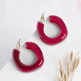 

Серьги-кольца "Майя" кокетка, d=2,5, цвет ярко-розовый