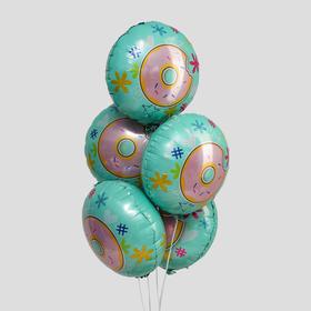 

Шар фольгированный 18" «Пончик», круг, набор 5 шт.