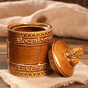 

Солонка "Рельефная", кот, коричневая, 0.7 л