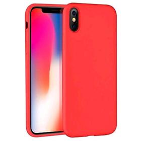 

Чехол BoraSCO Mate, для iPhone Xs Max, силиконовый, красный