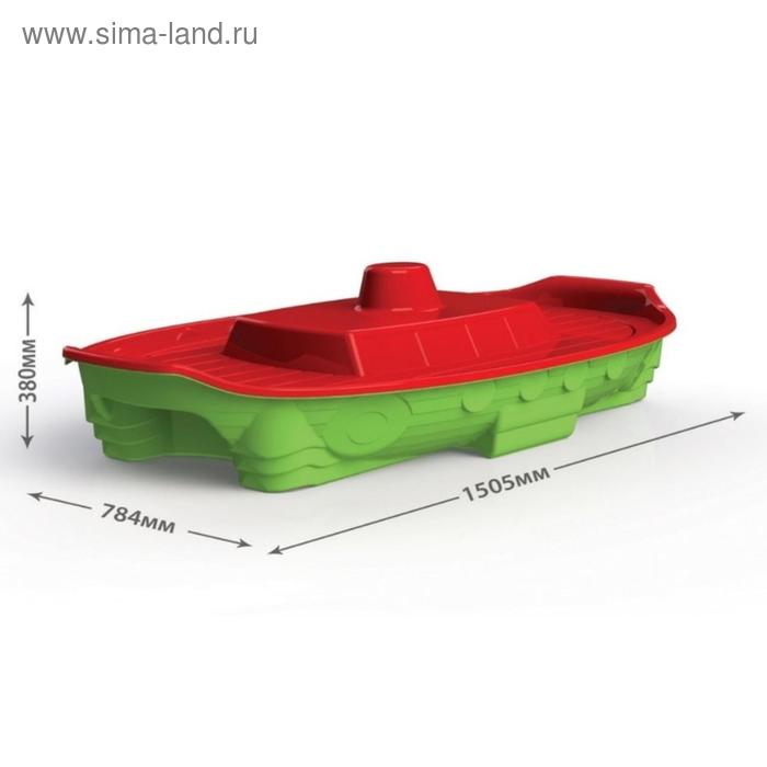 фото Песочница-бассейн «корабль» красный doloni