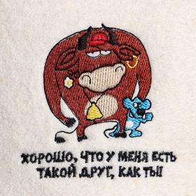 

Шапка "Хорошо, что у меня есть такой друг…", полушерсть
