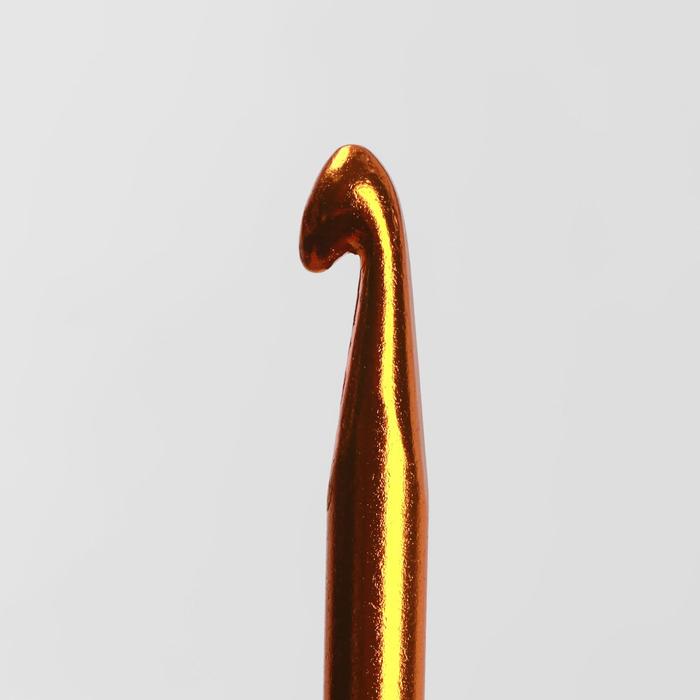 Крючок для вязания, двусторонний, d = 4/5 мм, 13 см, цвет золотой