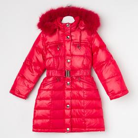 Пальто для девочки, цвет малиновый, рост 110 Ош