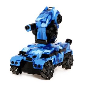 

Машина радиоуправляемая MECH, стреляет гелевыми пулями, 4WD, работает от аккумулятора, цвет синий