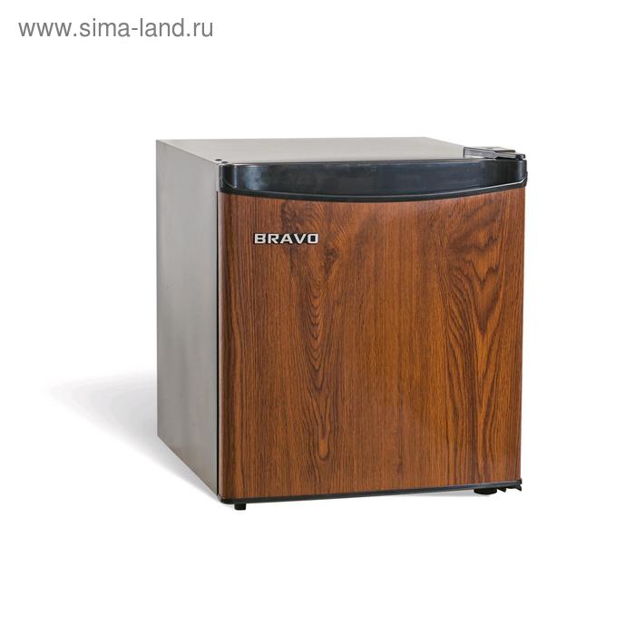 Холодильник Bravo XR-51WD, однокамерный, класс А+, 50 л, DeFrosf, цвет тёмное дерево