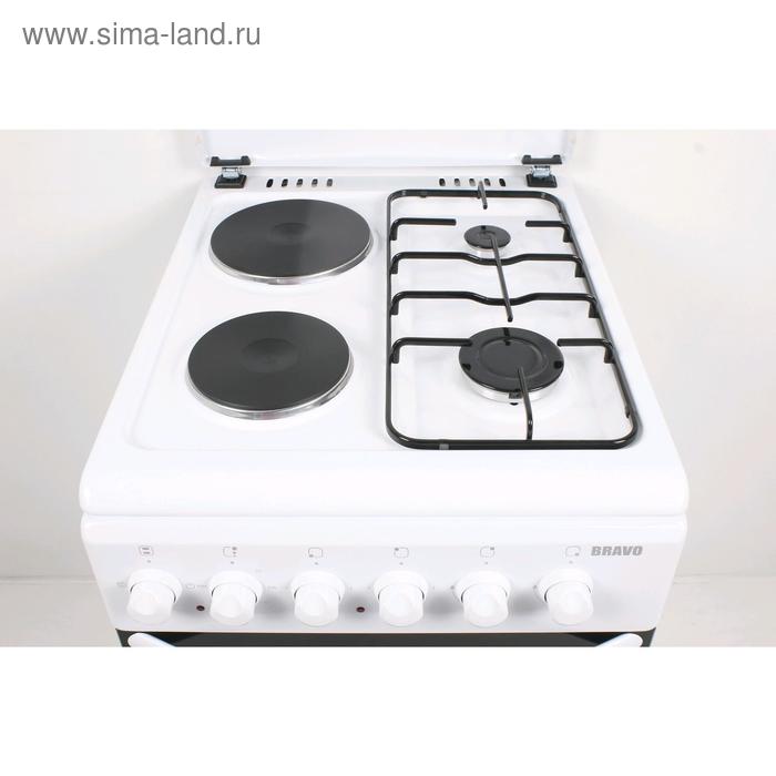 

Плита Bravo FO-E5622W, комбинированная, 4 конфорки, 50 л, крышка, белая