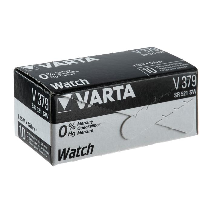 Батарейка цинковая Varta, V379 (SR521SW/SR63/G0)-1BL, 1.55В , блистер, 1 шт.