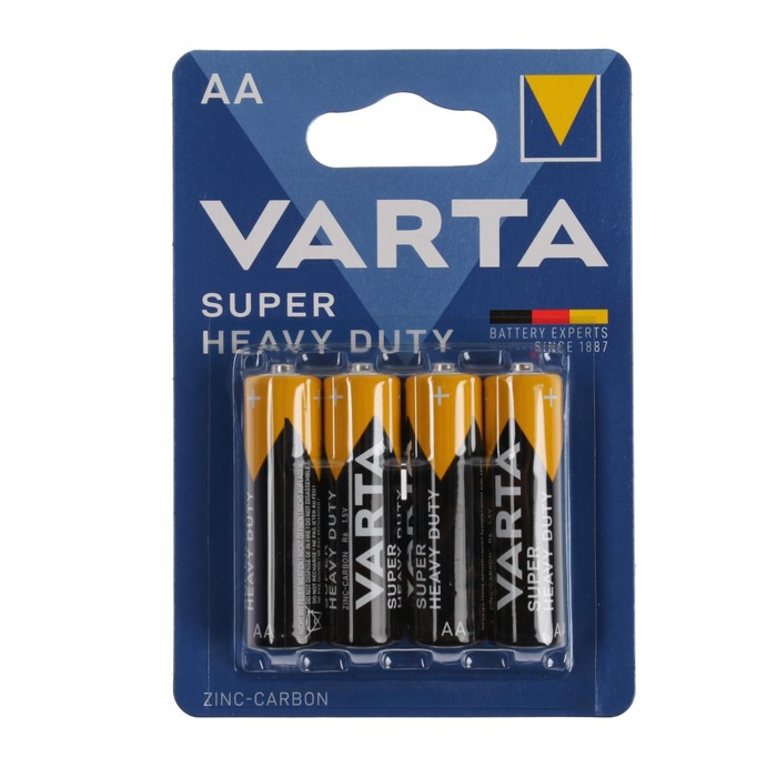Батарейка солевая Varta SuperLife, AA, R6-4BL, 1.5В, блистер, 4 шт. батарейка солевая varta superlife c r14 2bl 1 5в блистер 2 шт