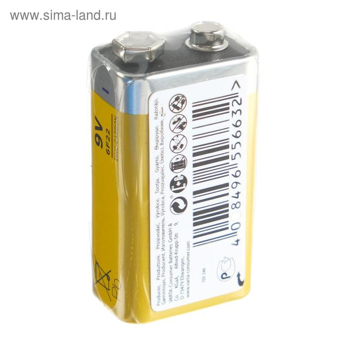 

Батарейка солевая Varta SuperLife, 6F22-1S, 9В, крона, спайка, 1 шт.