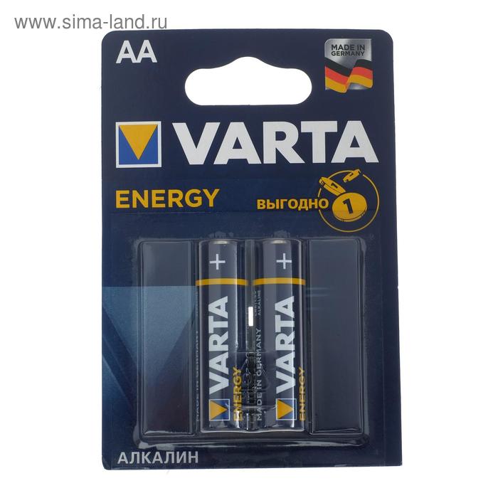 

Батарейка алкалиновая Varta Energy, AA, LR6-2BL, 1.5В, блистер, 2 шт.