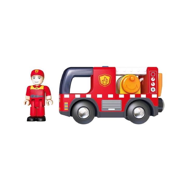 Пожарная машина с сиреной набор машин hape пожарная машина с сиреной e3737 9 5 см красный