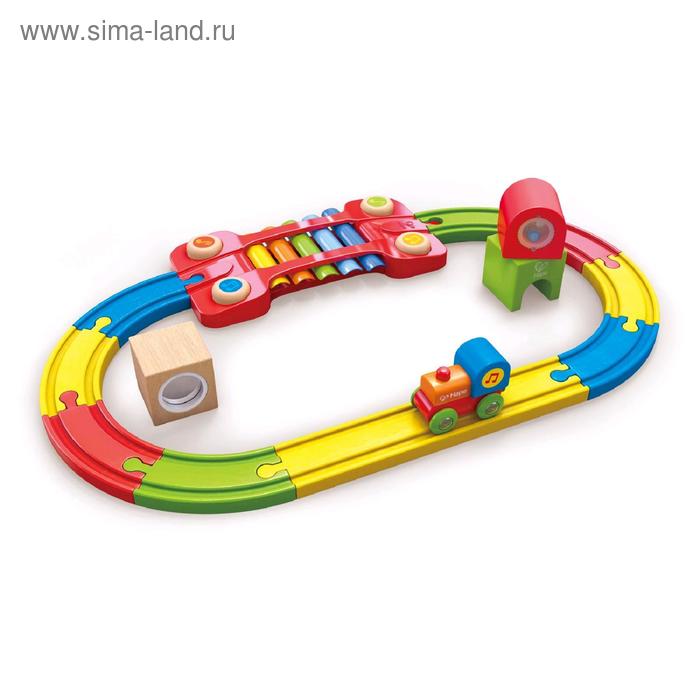 Сенсорная музыкальная железная дорога hape игровой набор сенсорная музыкальная железная дорога e3822 оранжевый